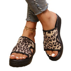 Cutout Leopard Print Platform Sandals - The Nicole - Tayan Dress Co.