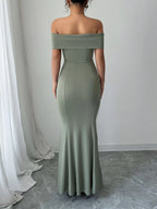 Off - Shoulder Mermaid Maxi Dress - TNT Dress Co.