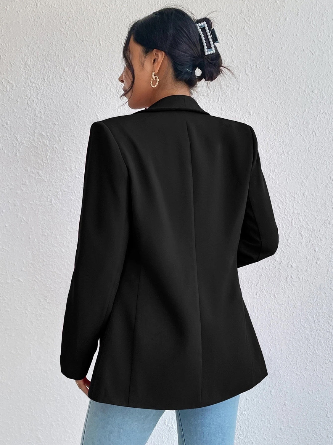 Shawl Collar Long Sleeve Blazer - TNT Dress Co.
