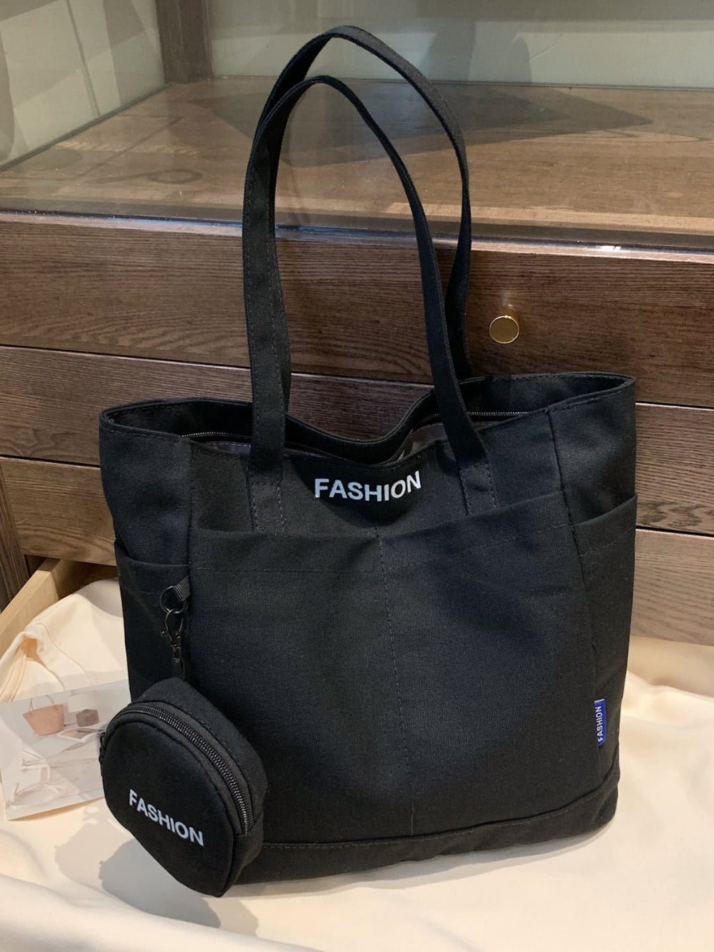 Canvas Tote Bag with Pouch - TNT Dress Co.