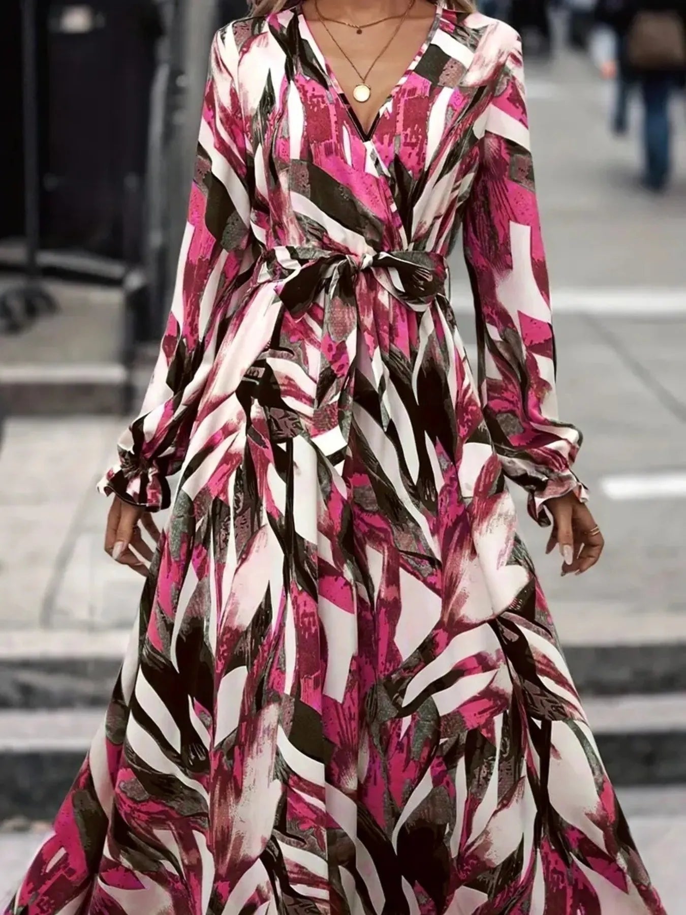 Long Sleeve Maxi Dress - The Nicole - Tayan Dress Co.