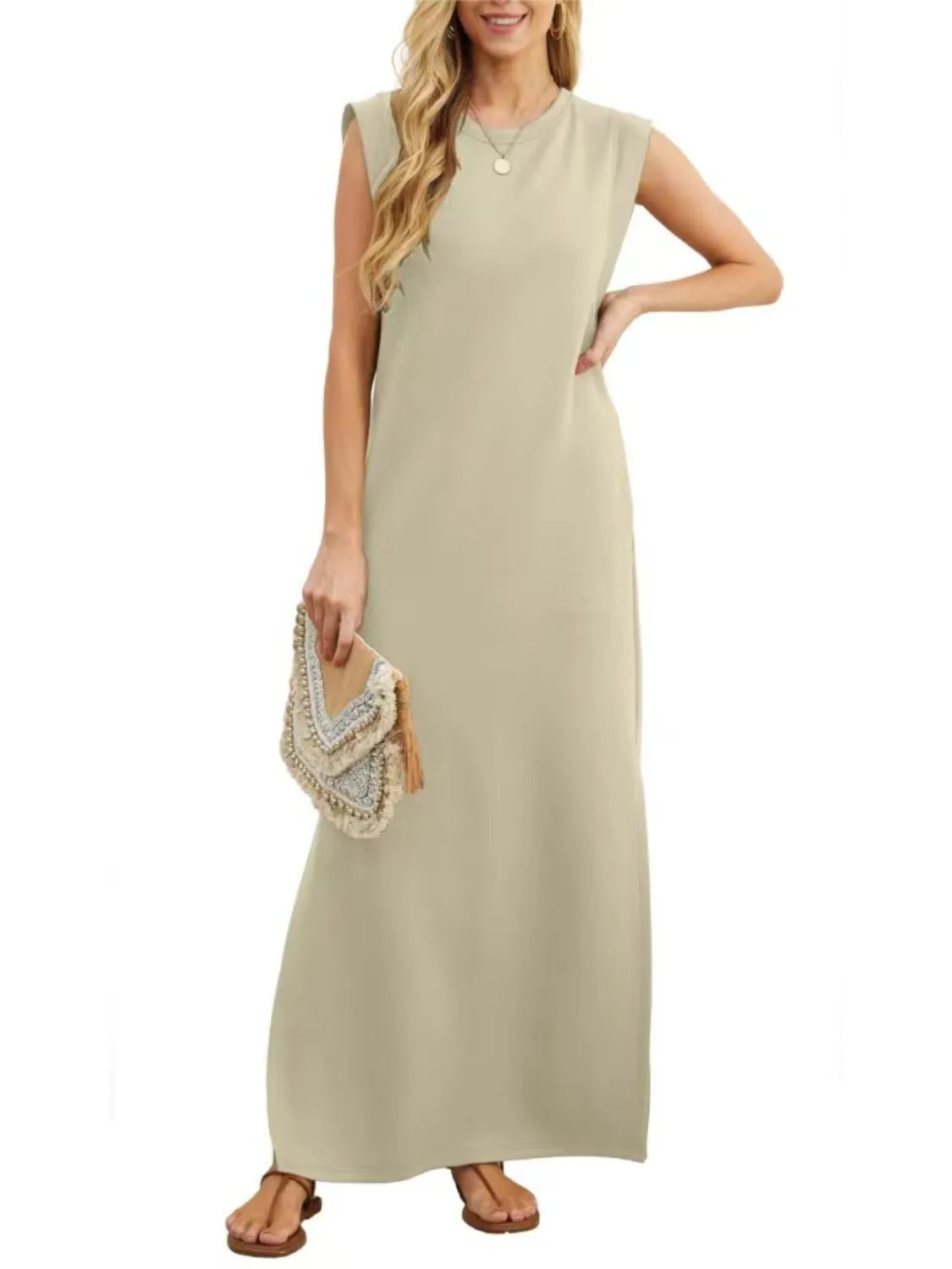Sleeveless Maxi Tank Dress - The Nicole - Tayan Dress Co.