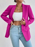 Shawl Collar Long Sleeve Blazer - TNT Dress Co.