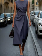 Sleeveless Midi Dress - The Nicole - Tayan Dress Co.