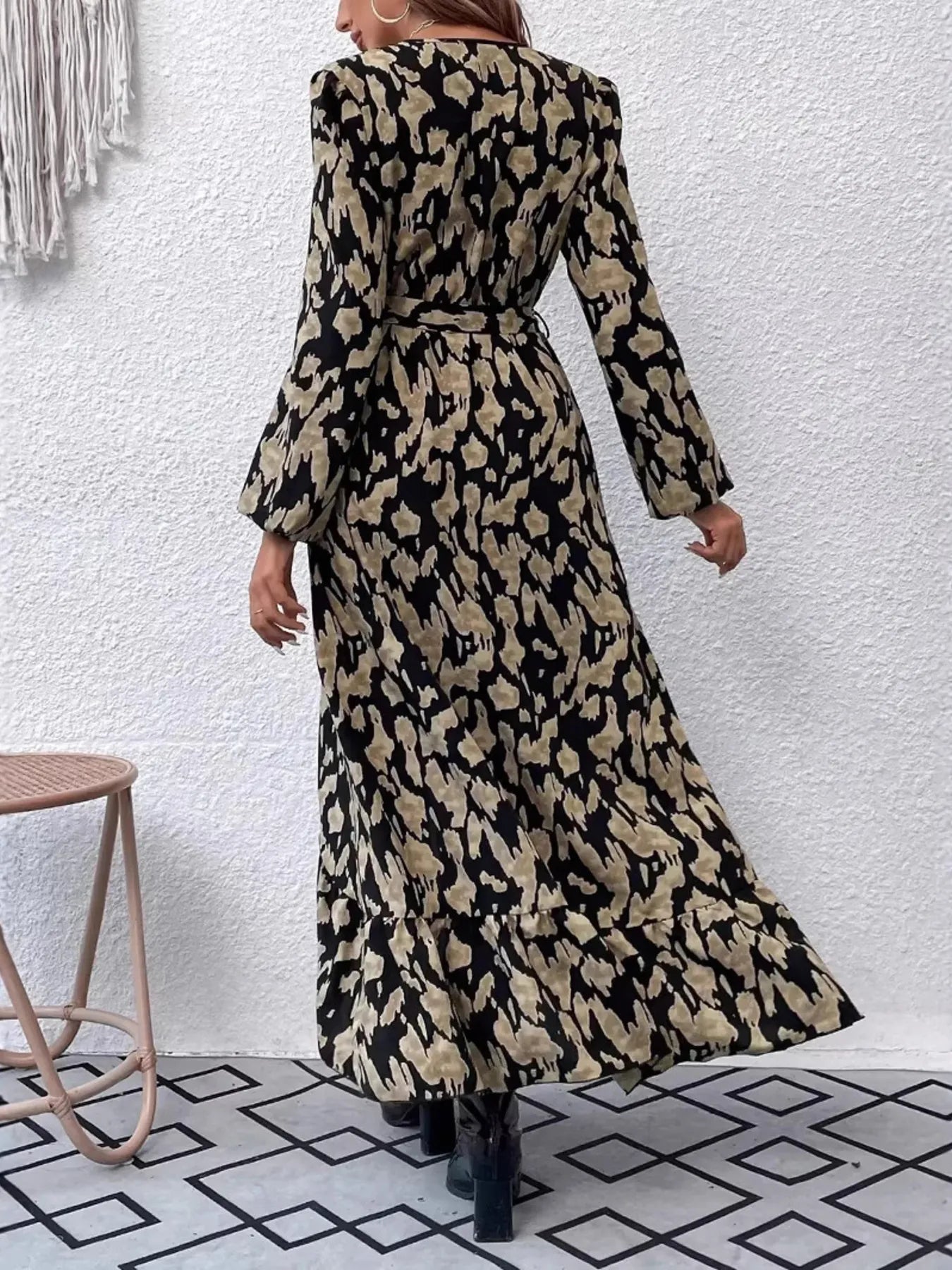 Leopard Sleeve Dress - The Nicole - Tayan Dress Co.