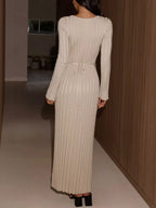 V - Neck Long Sleeve Maxi Dress - The Nicole - Tayan Dress Co.