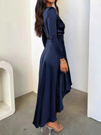 Long Sleeve Tie Waist Dress