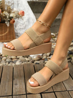 Open Toe Wedge Sandals - The Nicole - Tayan Dress Co.