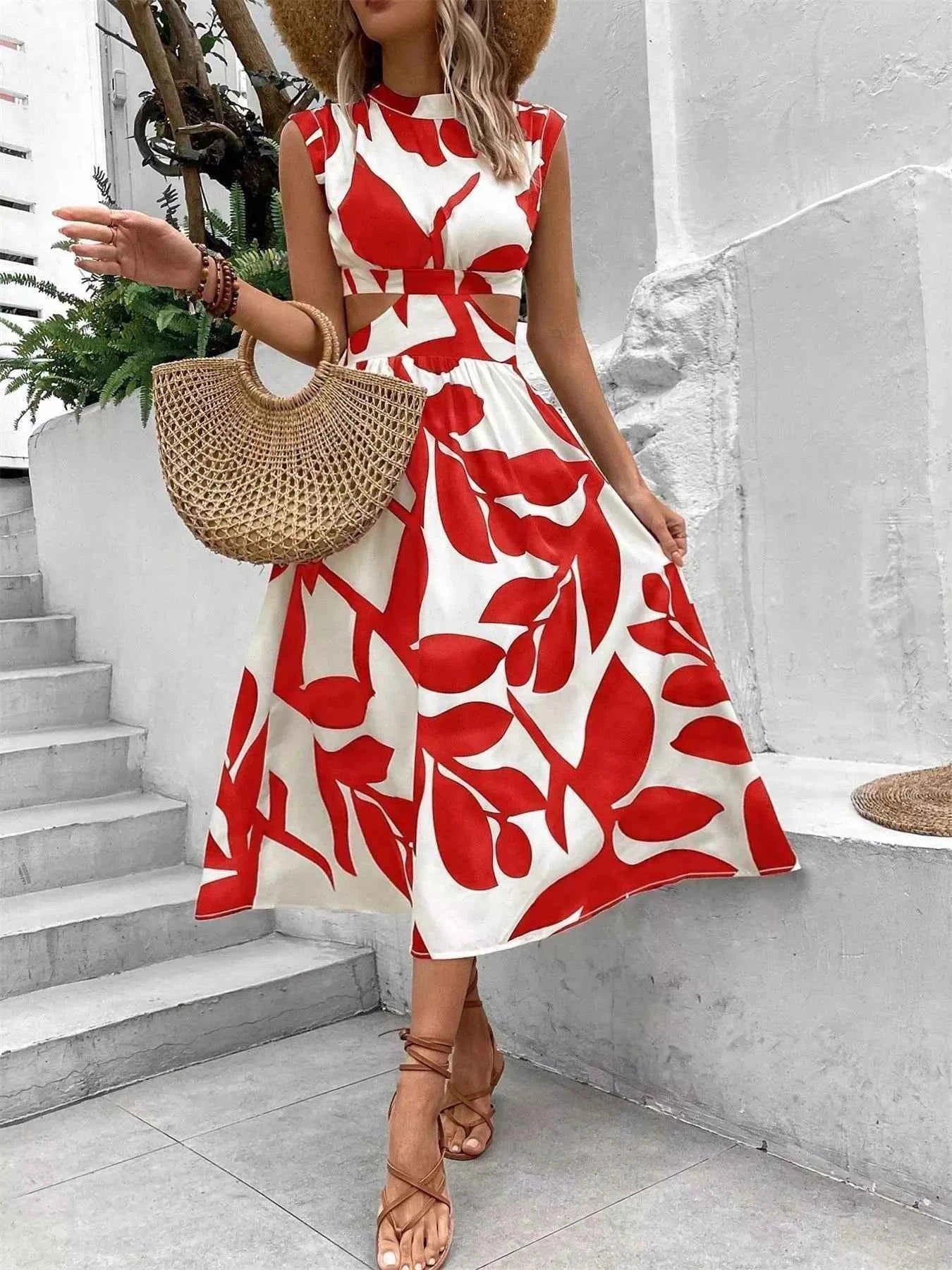Printed Sleeveless Dress