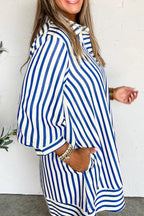 Striped Button Front Dress - The Nicole - Tayan Dress Co.