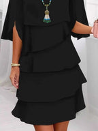 Ruffled Layered Sleeve Dress