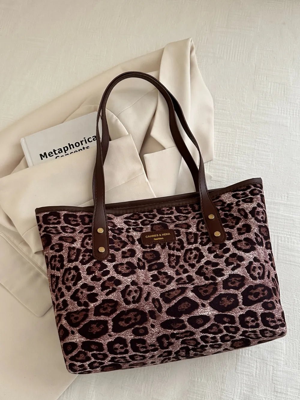 Leopard Tote Bag - The Nicole - Tayan Dress Co.