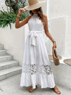 Lace Detail Sleeveless Maxi Cami Dress - TNT Dress Co.