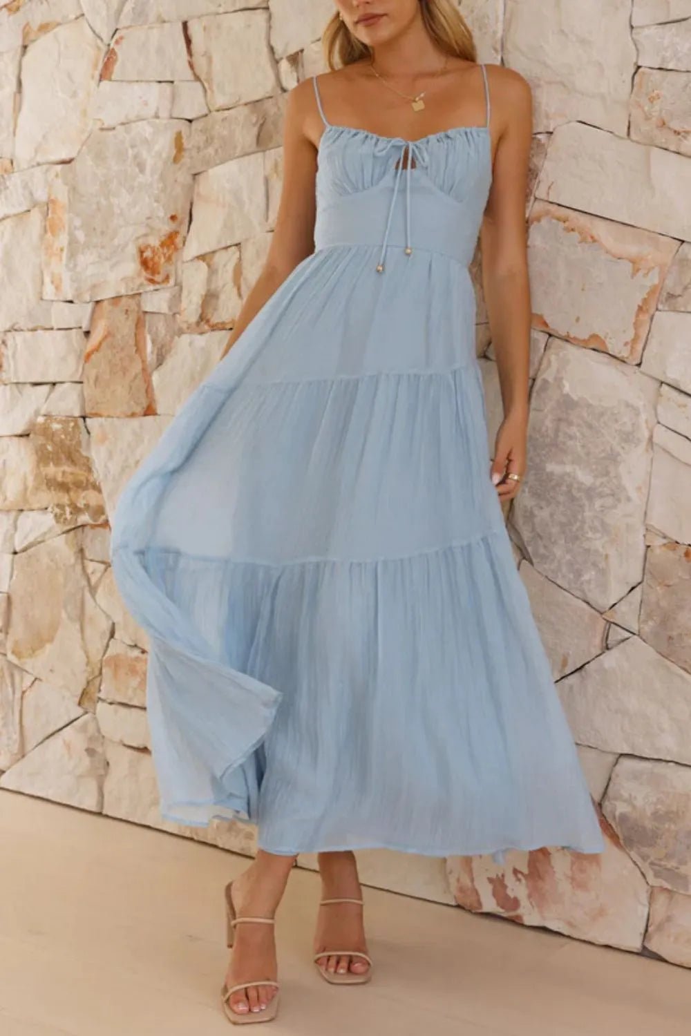 Smocked Back Midi Cami Dress - TNT Dress Co.