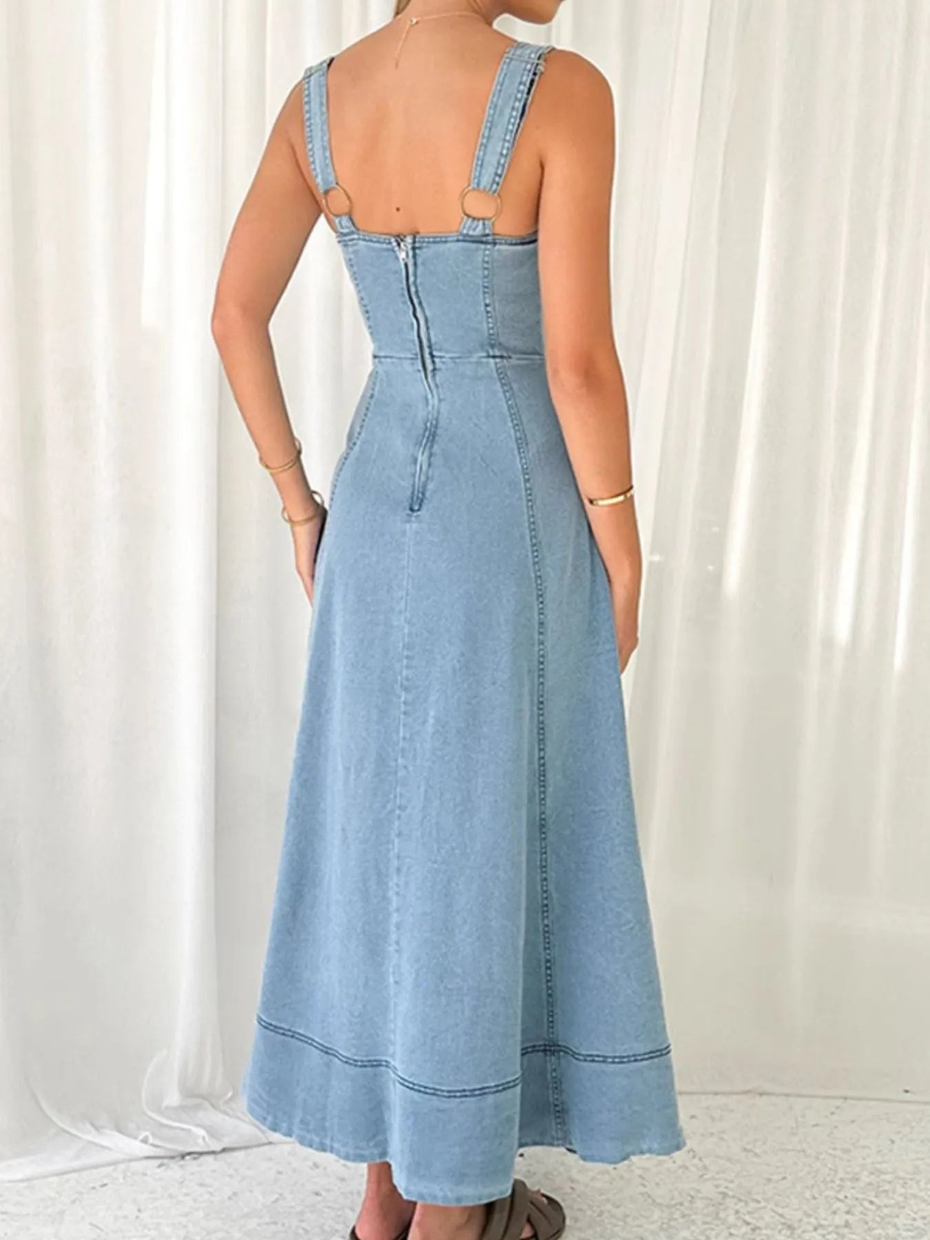 Sweetheart Denim Dress - The Nicole - Tayan Dress Co.