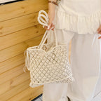 Tassel Woven Handbag - The Nicole - Tayan Dress Co.