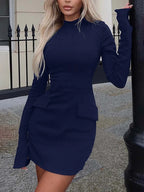 Long Sleeve Dress with Pockets - The Nicole - Tayan Dress Co.