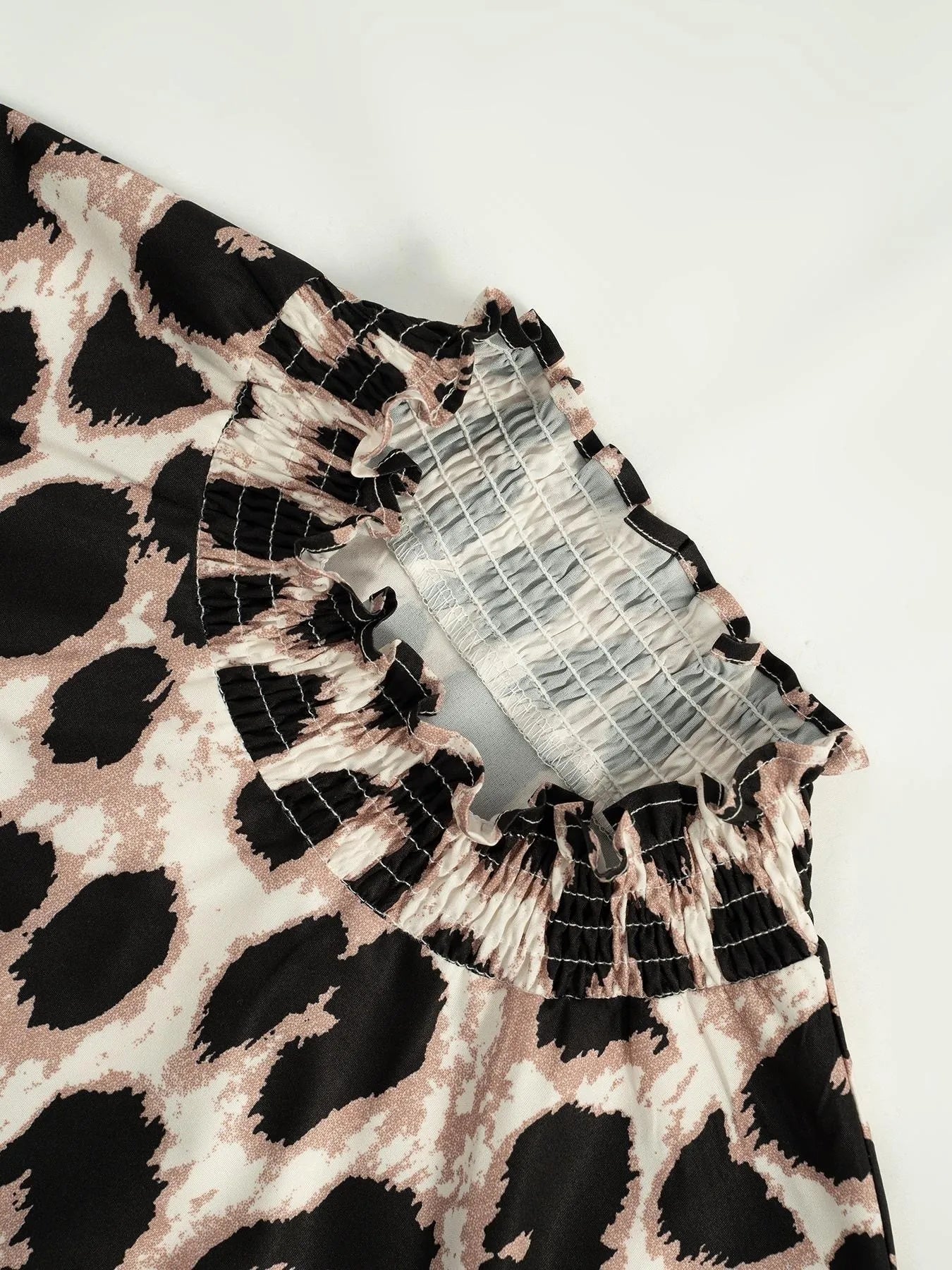 Leopard Print Long Sleeve Dress - The Nicole - Tayan Dress Co.