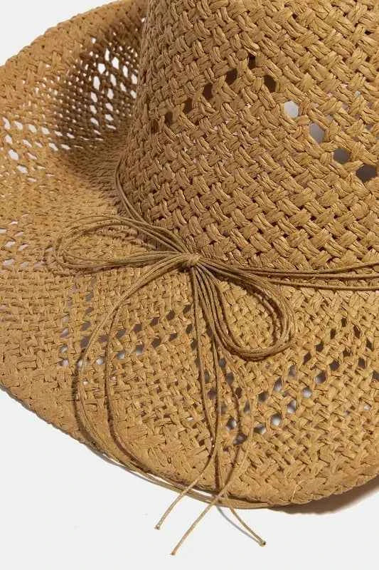 Western Fedora Straw Hat