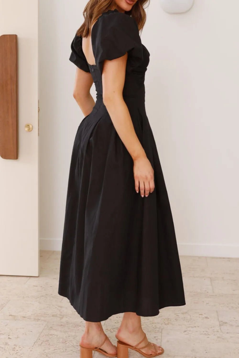 Sweetheart Neck Puff Sleeve Dress - TNT Dress Co.