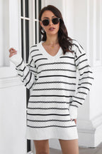 V - Neck Sweater Dress - The Nicole - Tayan Dress Co.