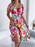 Short Sleeve Midi Dress - The Nicole - Tayan Dress Co.