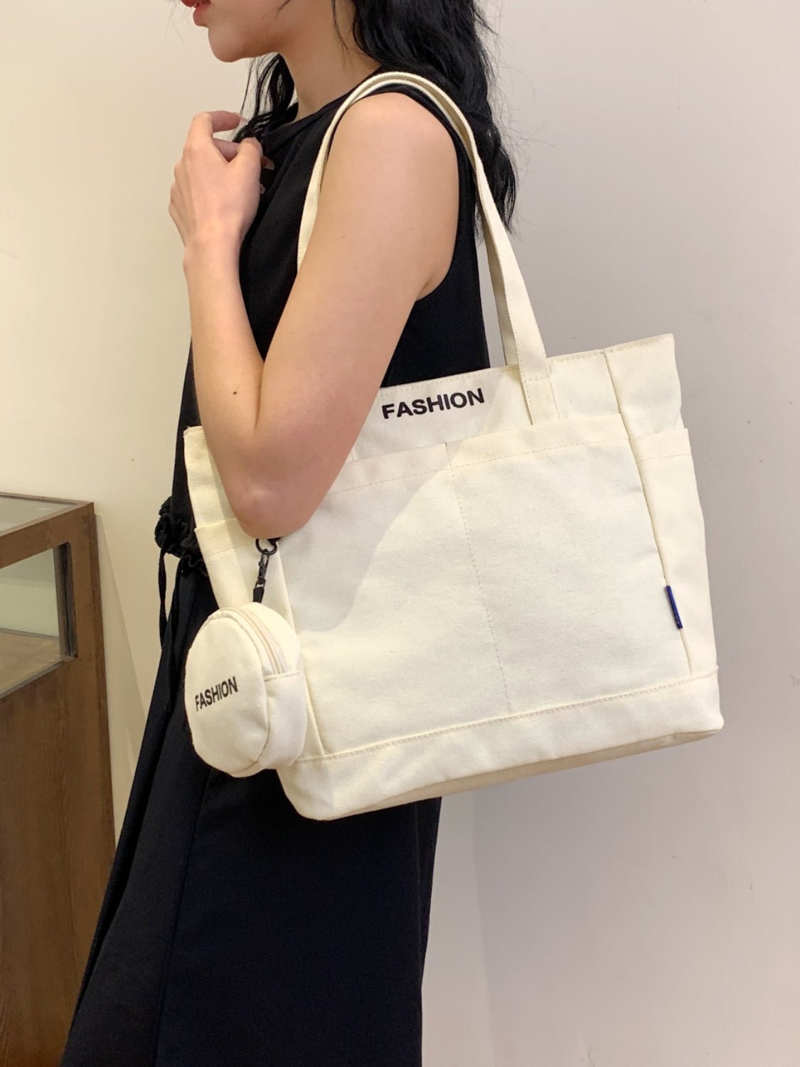 Canvas Tote Bag with Pouch - TNT Dress Co.