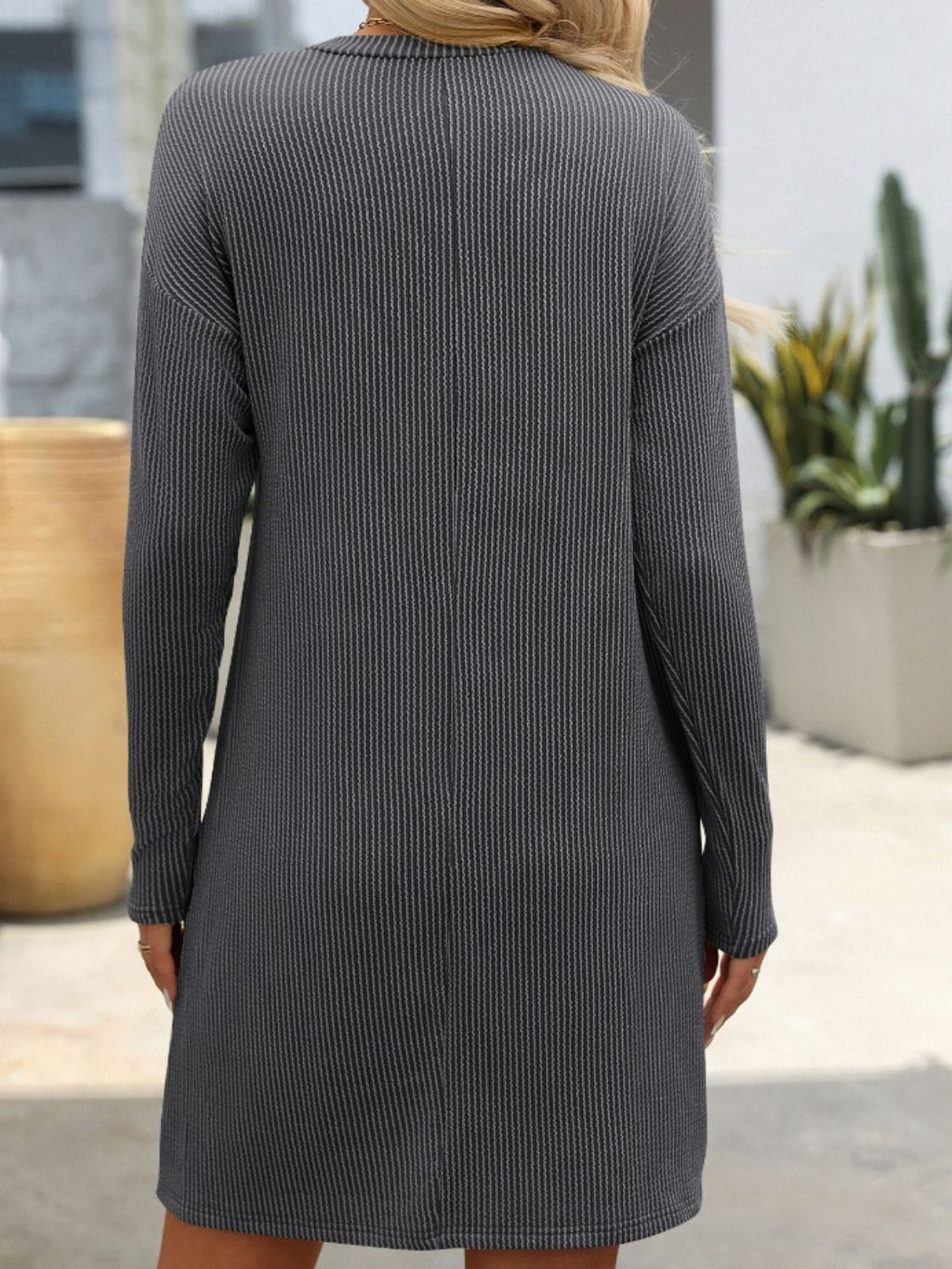Striped Long Sleeve Mini Dress - TNT Dress Co.