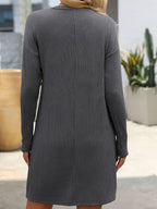 Striped Long Sleeve Mini Dress - TNT Dress Co.