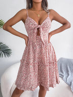 Floral Spaghetti Strap Mini Dress - TNT Dress Co.